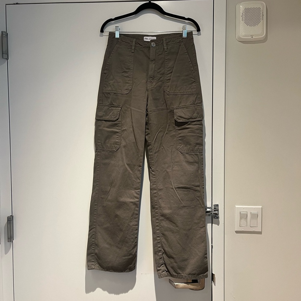 Zara Khaki Cargo Pants